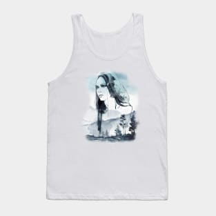 watercolor forest woman Tank Top